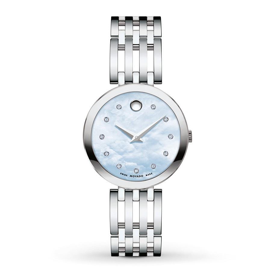 Movado Women&#39;s 0607304 Esperanza Diamond-Dot Stainless Steel Watch