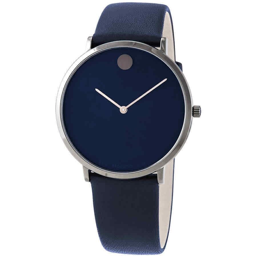 Movado Women's 0607392 Modern 47 Blue Leather Watch
