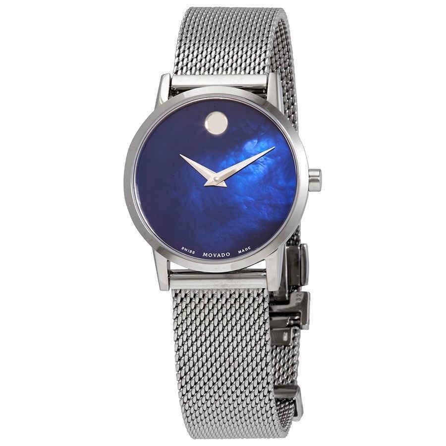 Movado Women's 0607425 Museum Black Leather Watch