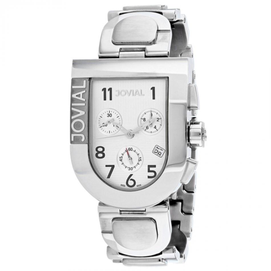 Jovial Men&#39;s 06401-GSLC-02 Classic Chronograph Stainless Steel Watch