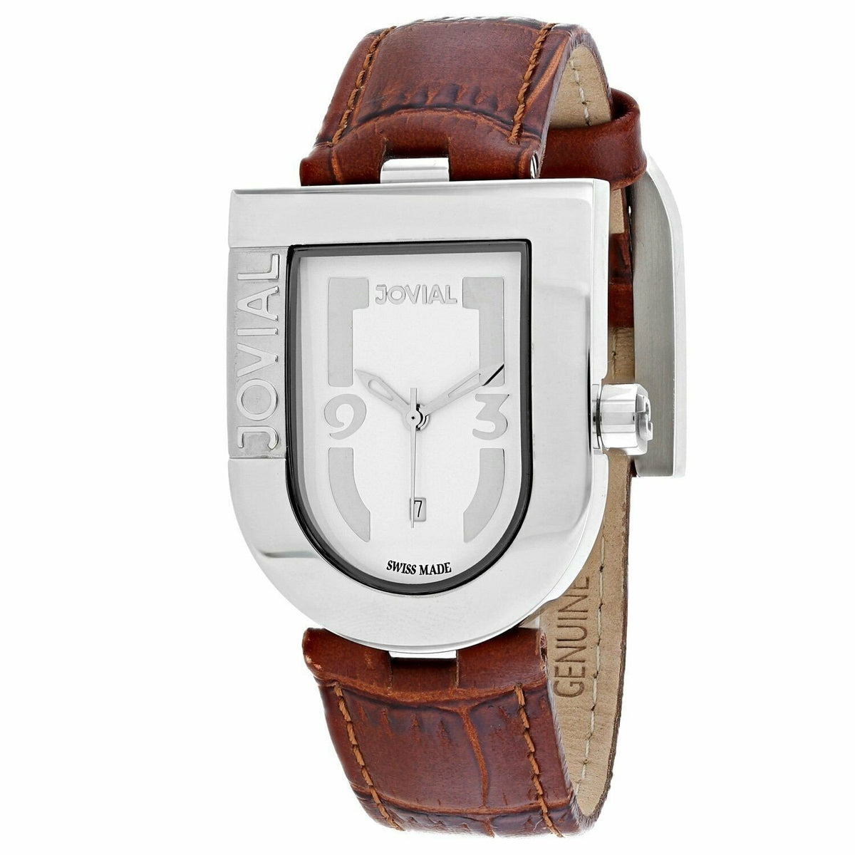 Jovial Women&#39;s 06406-MSL-01 Classic Brown Leather Watch