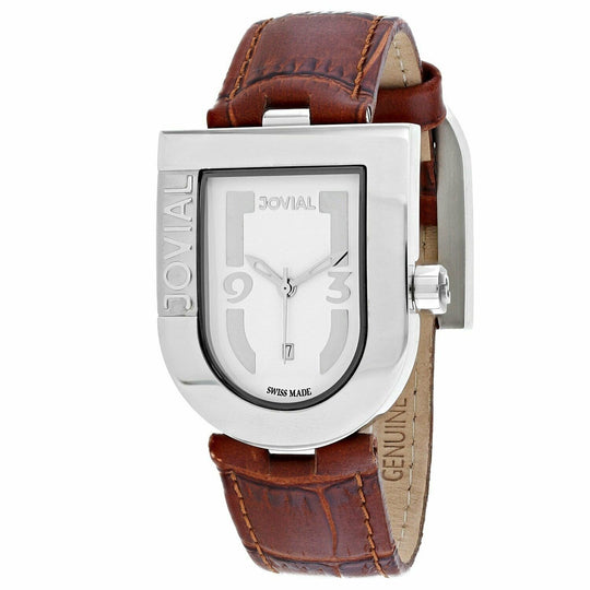 Jovial Women's 06406-MSL-01 Classic Brown Leather Watch