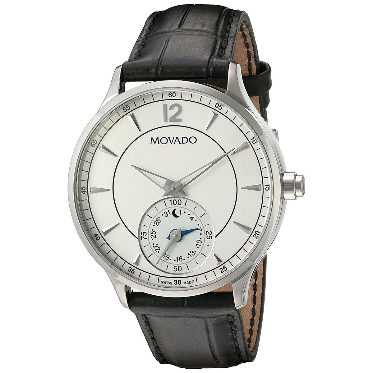 Movado Men's 0660007 Circa Motion SmartWatch Black Leather Watch