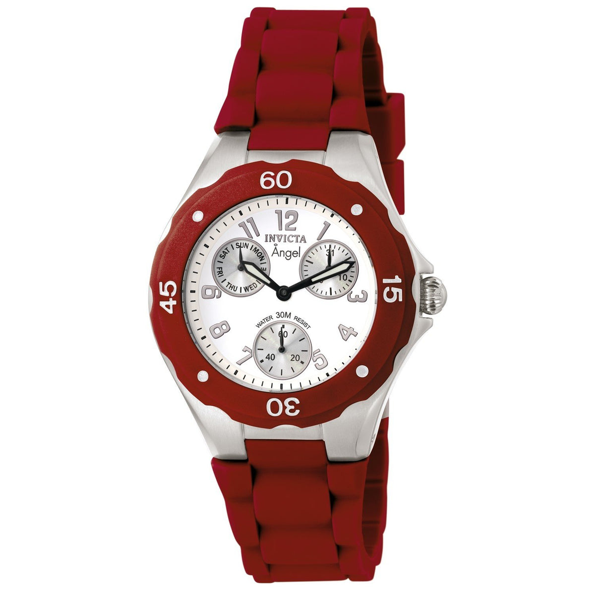Invicta Women's 0701 Angel Red Silicone Watch