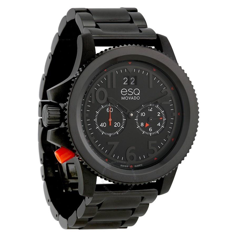ESQ By Movado Men's 07301422 Fusion Chronograph Black Stainless Steel Watch
