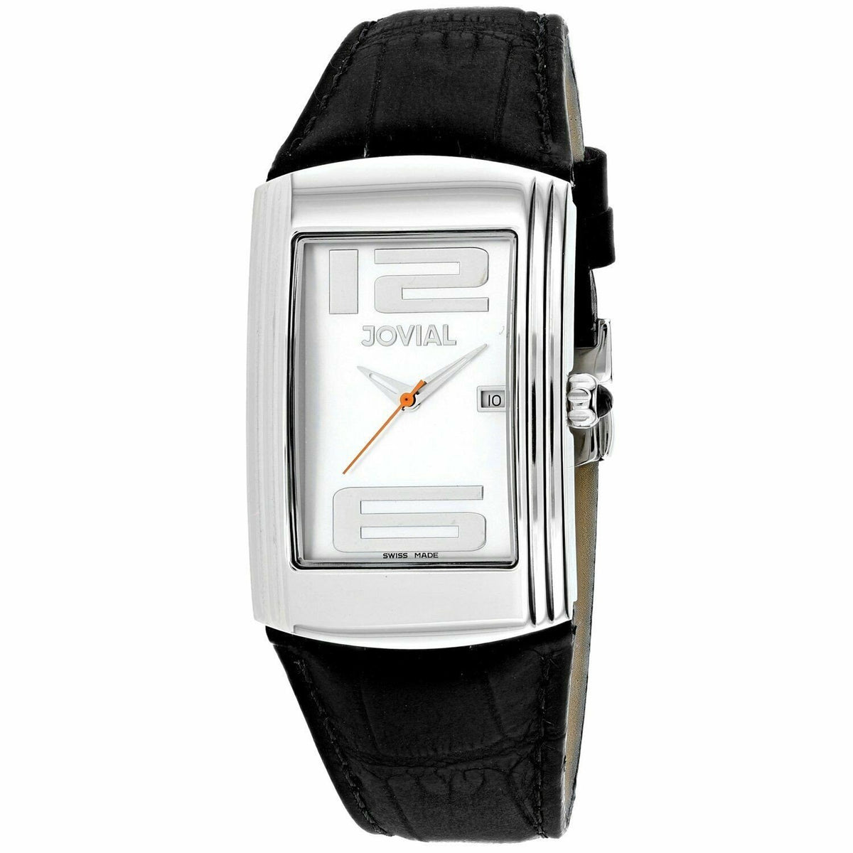 Jovial Men&#39;s 08004-GSL-20 Classic Black Leather Watch