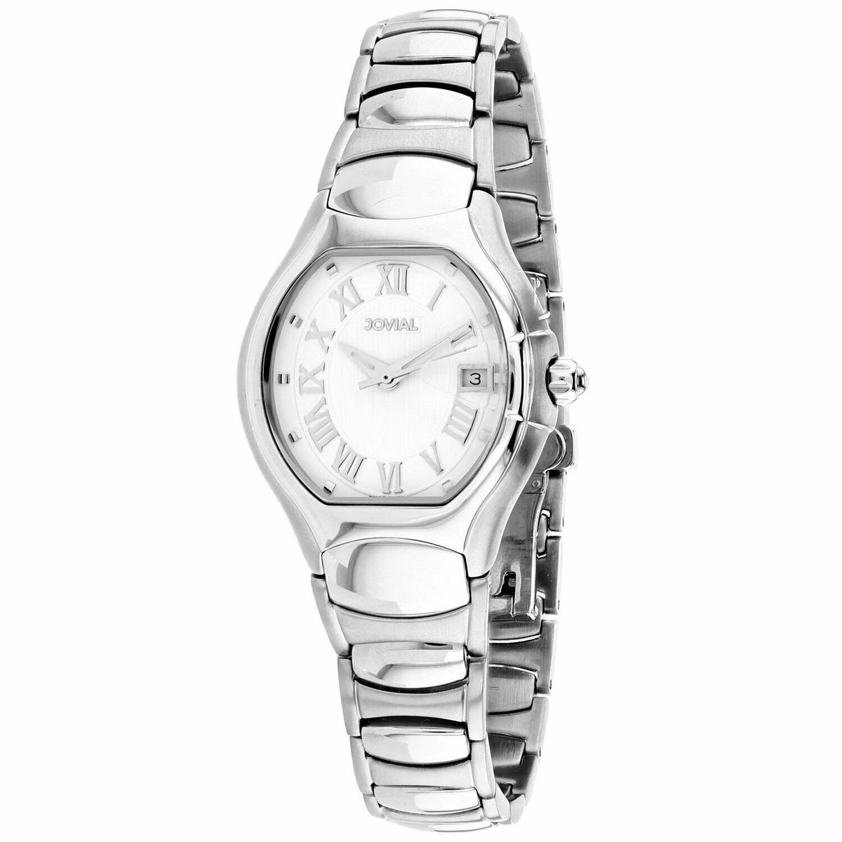 Jovial Women&#39;s 08031-LSM-01 Classic Stainless Steel Watch