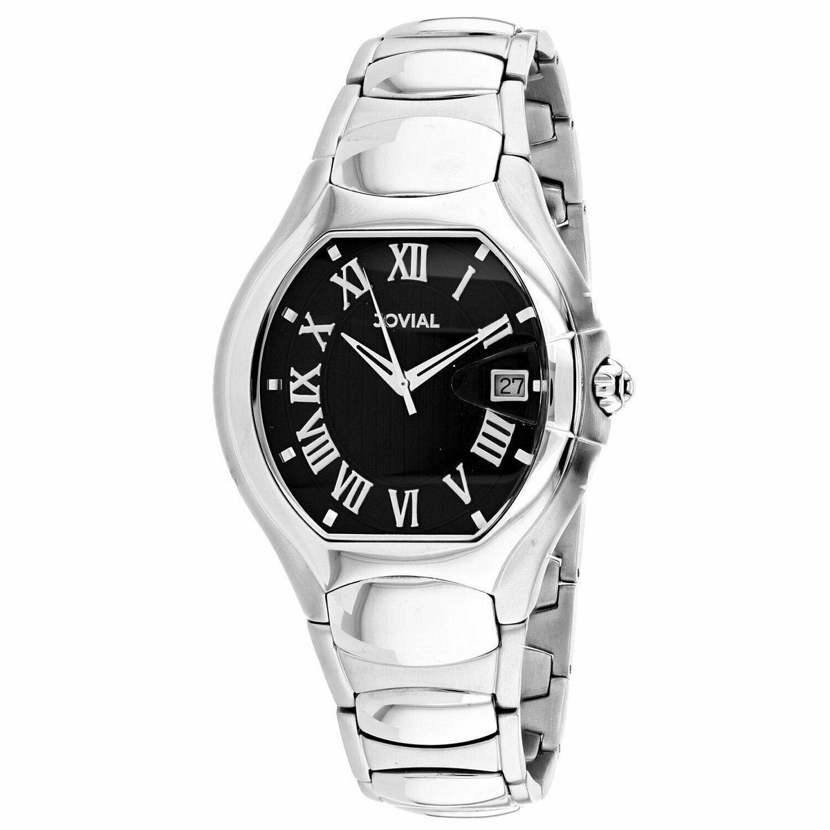 Jovial Men&#39;s 08031-MSM-04 Classic Stainless Steel Watch