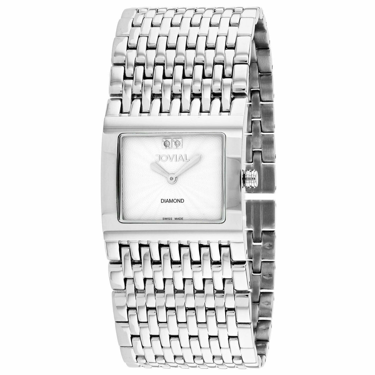 Jovial Women&#39;s 08037-MSM-01 Diamond Stainless Steel Watch