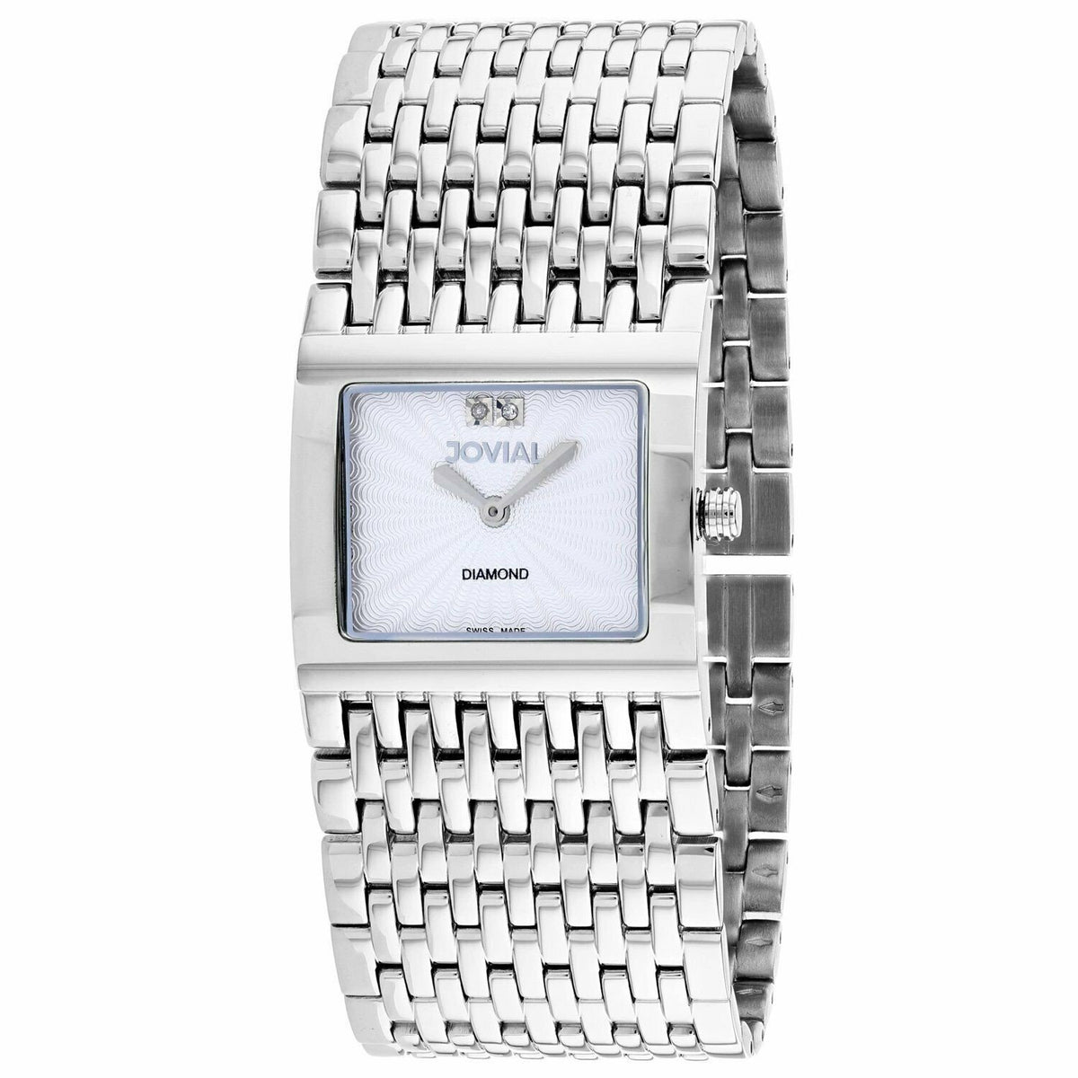 Jovial Women&#39;s 08037-MSM-02 Diamond Stainless Steel Watch