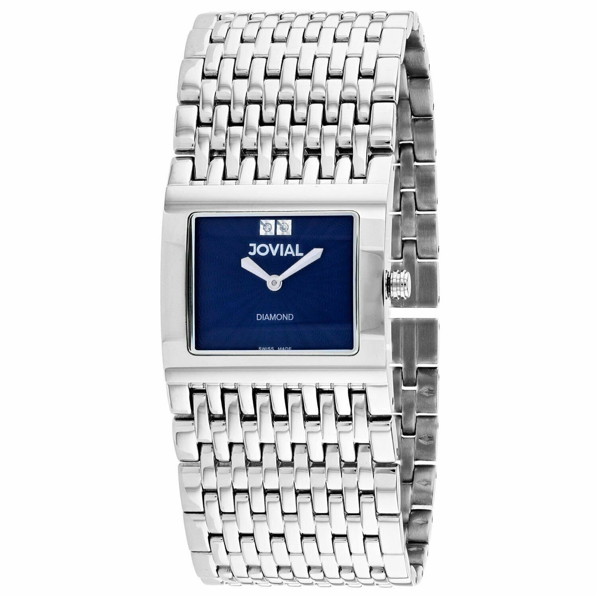 Jovial Women&#39;s 08037-MSM-03 Diamond Stainless Steel Watch