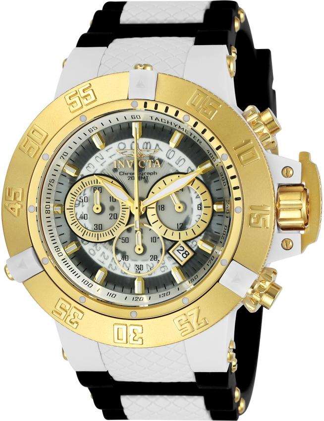Invicta Men's 0928 Subaqua Noma III Chronograph Black and White Polyurethane Watch