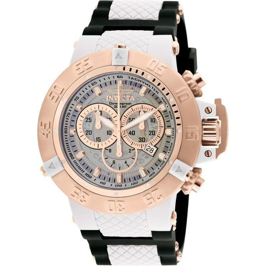 Invicta Men's 0931 Subaqua Noma III Chronograph Black and White Polyurethane Watch