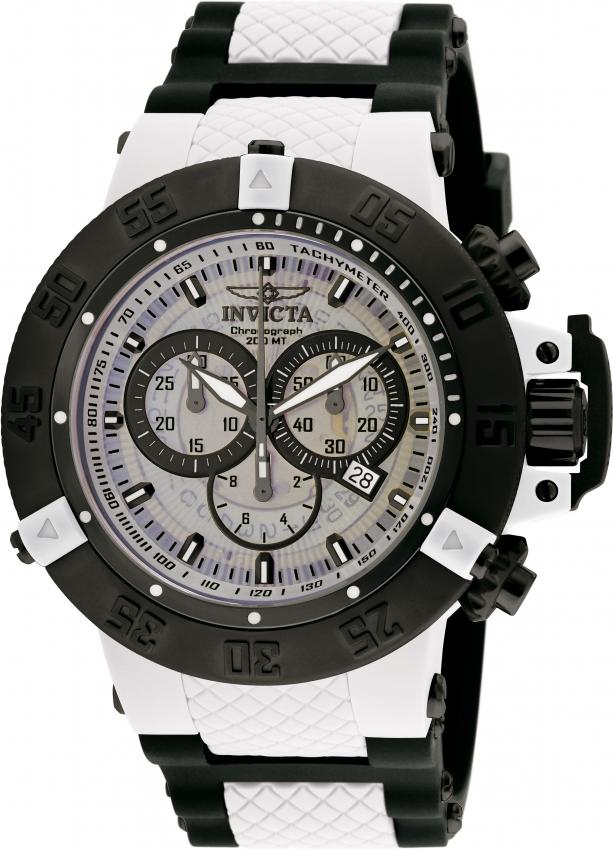 Invicta Men's 0933 Subaqua 3 Chronograph Black and White Polyurethane Watch