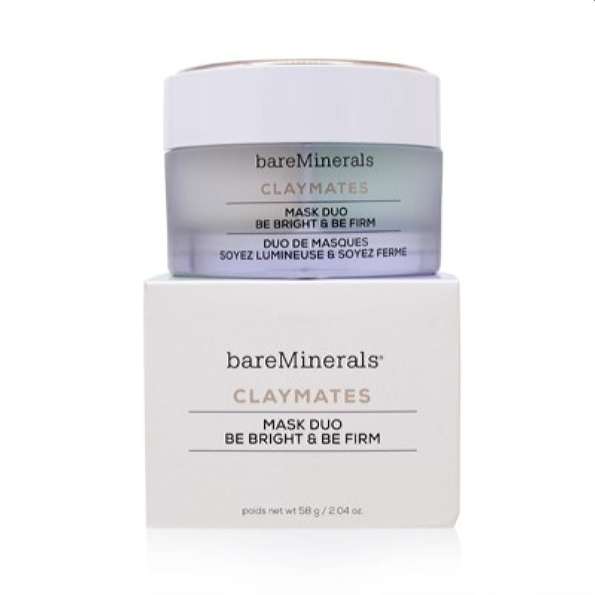 Bareminerals Claymates Mask Duo Be Bright &amp; Be Pure 2.04 Oz (58 Ml)   