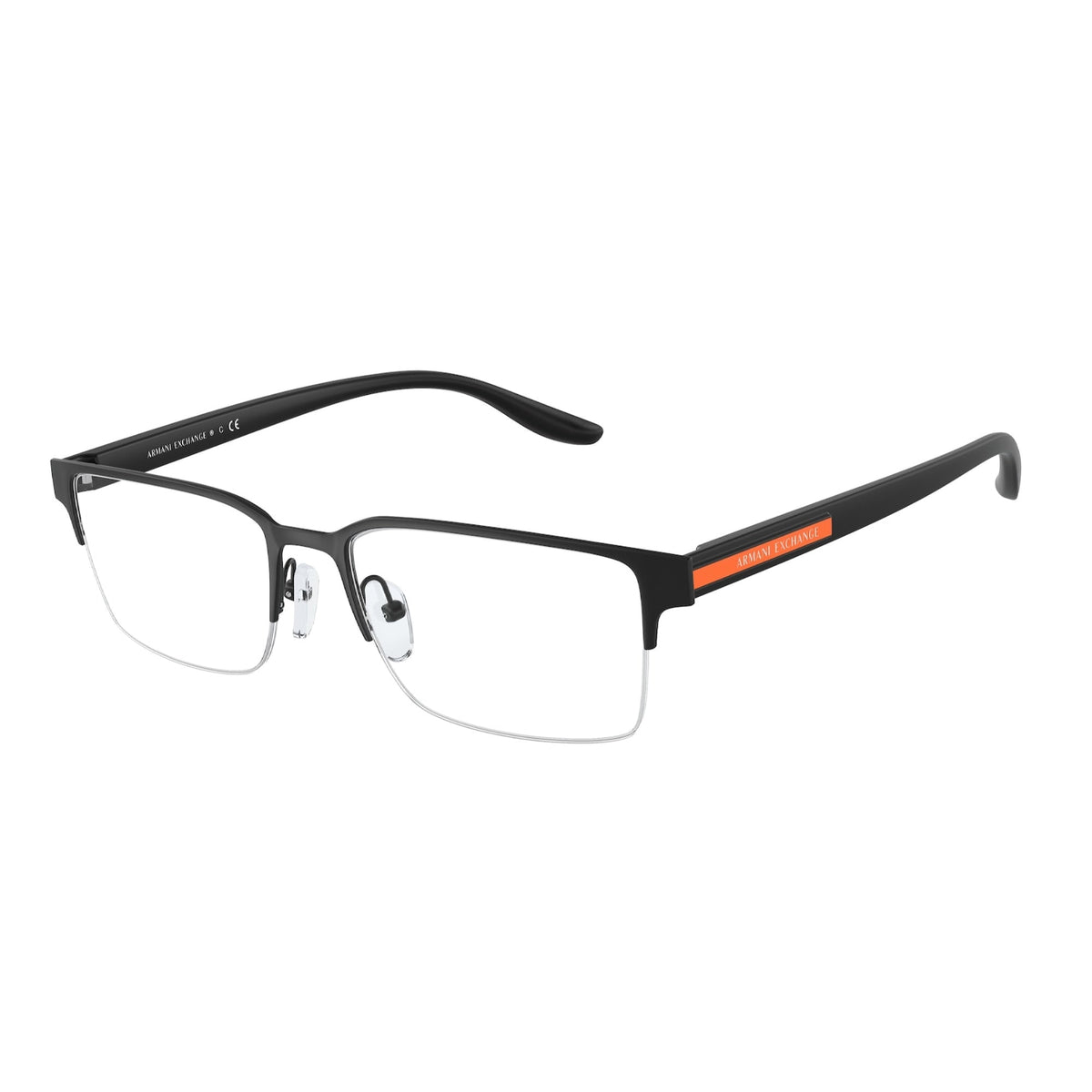Armani Exchange Men's Sunglasses  Black Demo Lens Metal Metal  0AX1046 6000 55