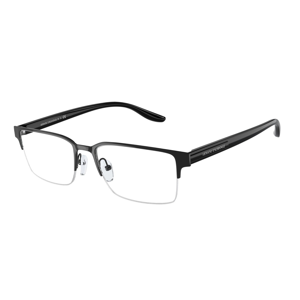 Armani Exchange Men's Sunglasses  Black Demo Lens Metal Metal  0AX1046 6063 55