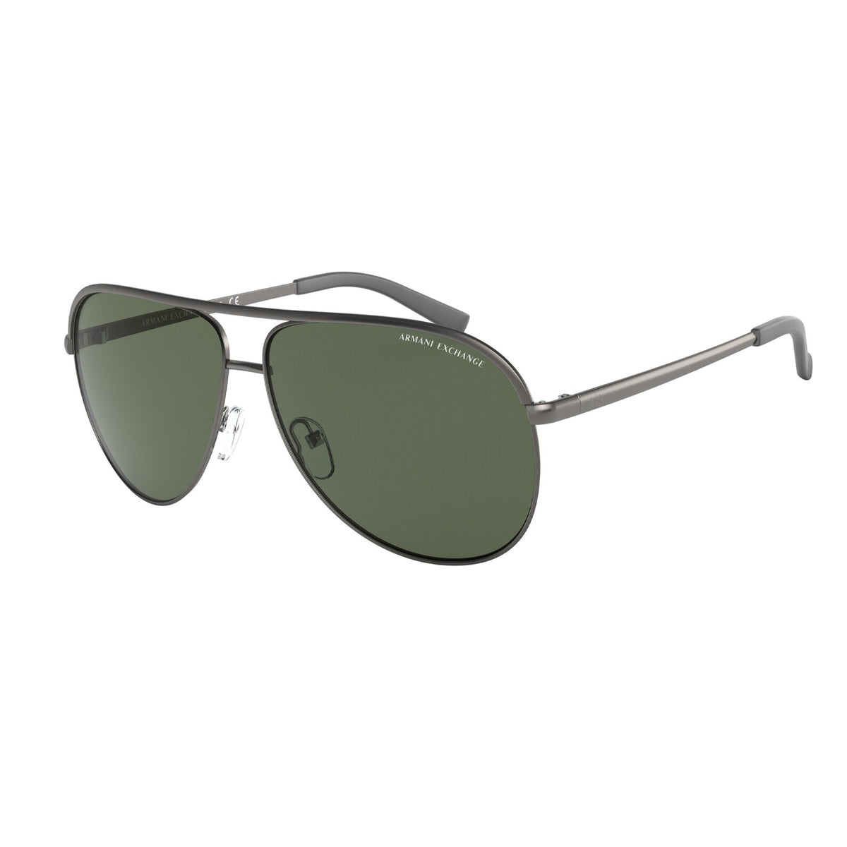 Armani Exchange Unisex Sunglasses  Gunmetal Green Metal Metal  0AX2002 600371 61