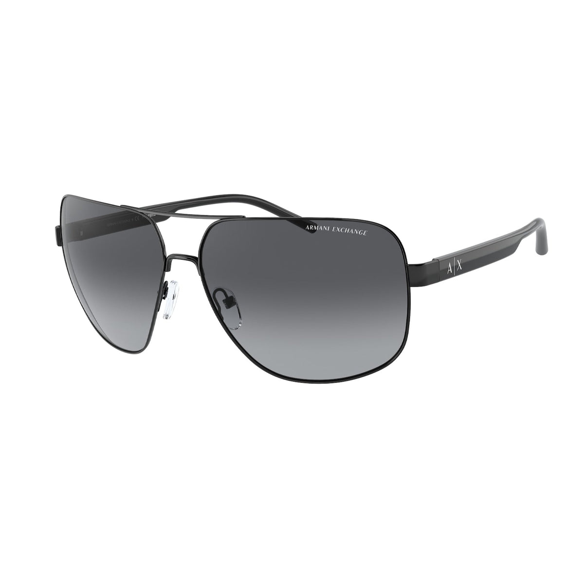 Armani Exchange Men's Sunglasses  Black Polar Gradient Grey Metal Metal  0AX2030S 6000T3 64