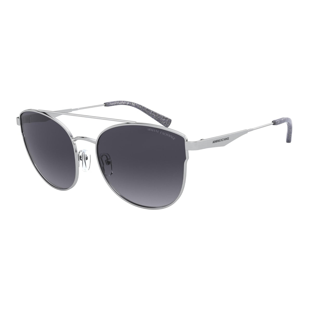 Armani Exchange Women's Sunglasses  Silver Gradient Grey Metal Metal  0AX2032S 61168G 57