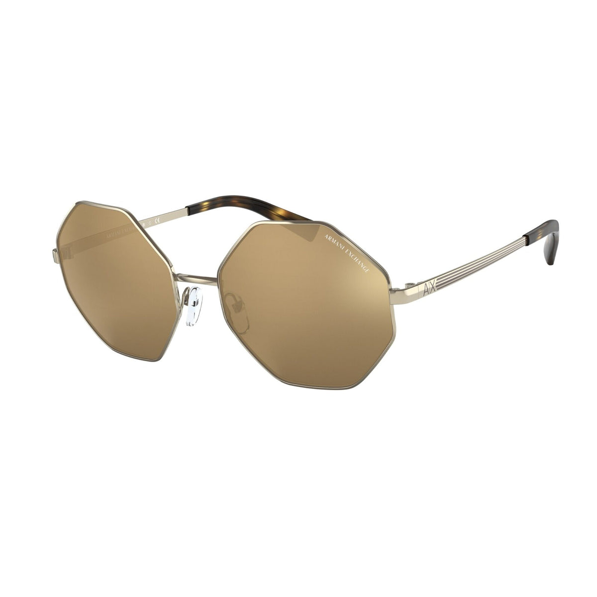 Armani Exchange Women's Sunglasses  Gold Green Olive Mirror Gold Metal Metal  0AX2035S 61105A 55