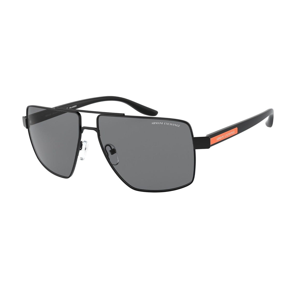 Armani Exchange Men's Sunglasses  Black Polar Grey Metal Metal  0AX2037S 600081 60