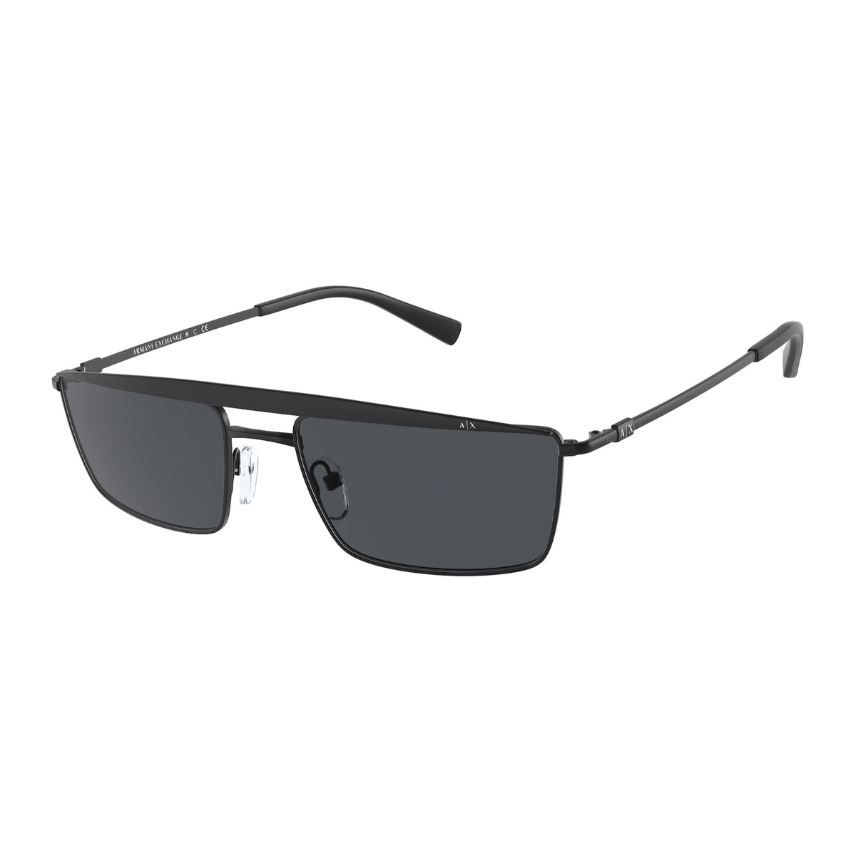 Armani Exchange Men&#39;s Sunglasses  Black Dark Grey Metal Metal  0AX2038S 600087 58