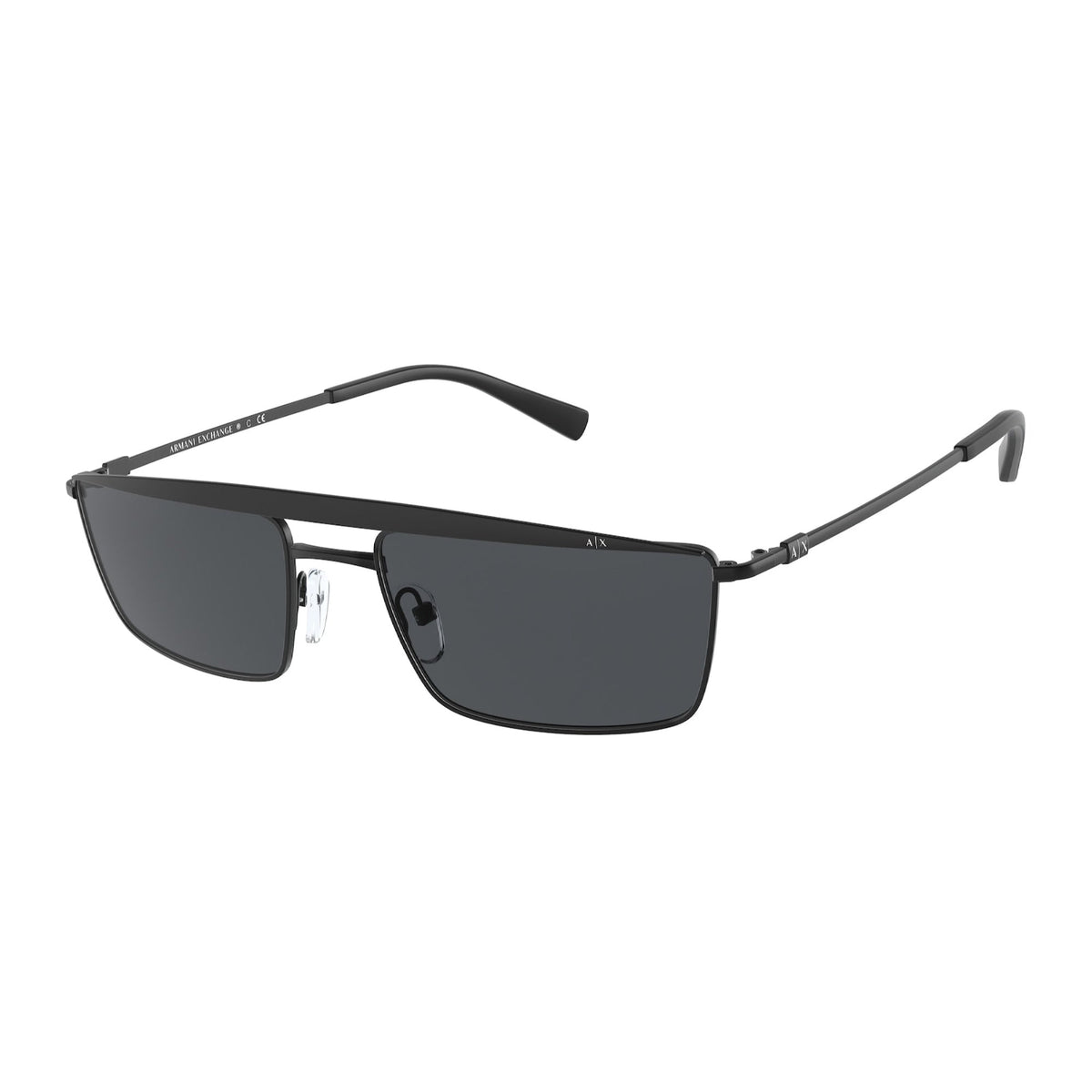 Armani Exchange Men's Sunglasses  Black Dark Grey Metal Metal  0AX2038S 600087 58