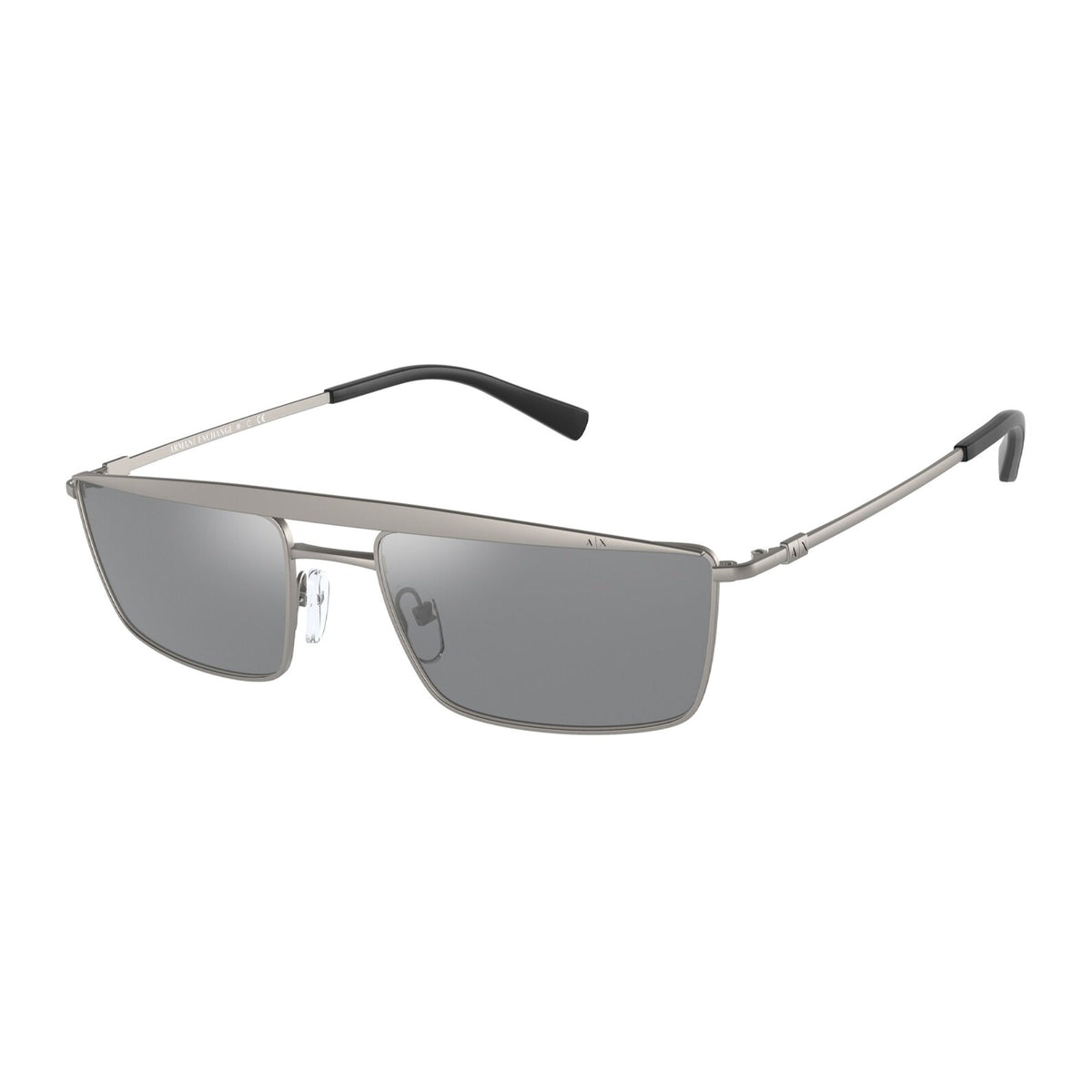 Armani Exchange Men's Sunglasses  Gunmetal Grey Mirror Silver Metal Metal  0AX2038S 60036G 58