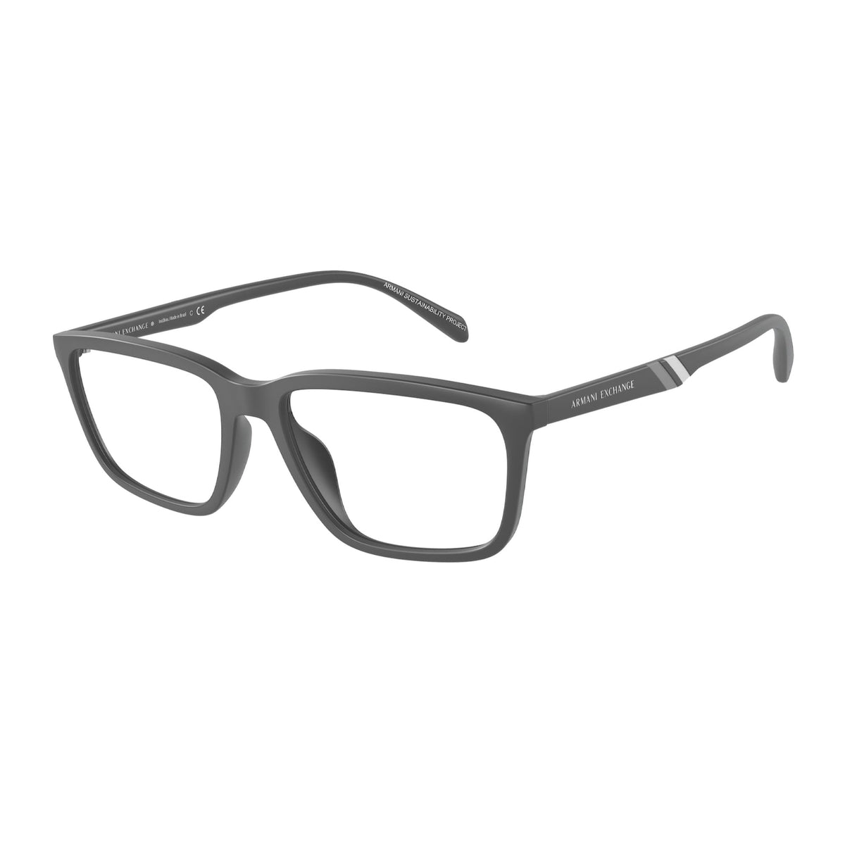 Armani Exchange Men's Sunglasses  Grey Demo Lens Plastic Plastic  0AX3089U 8180 55