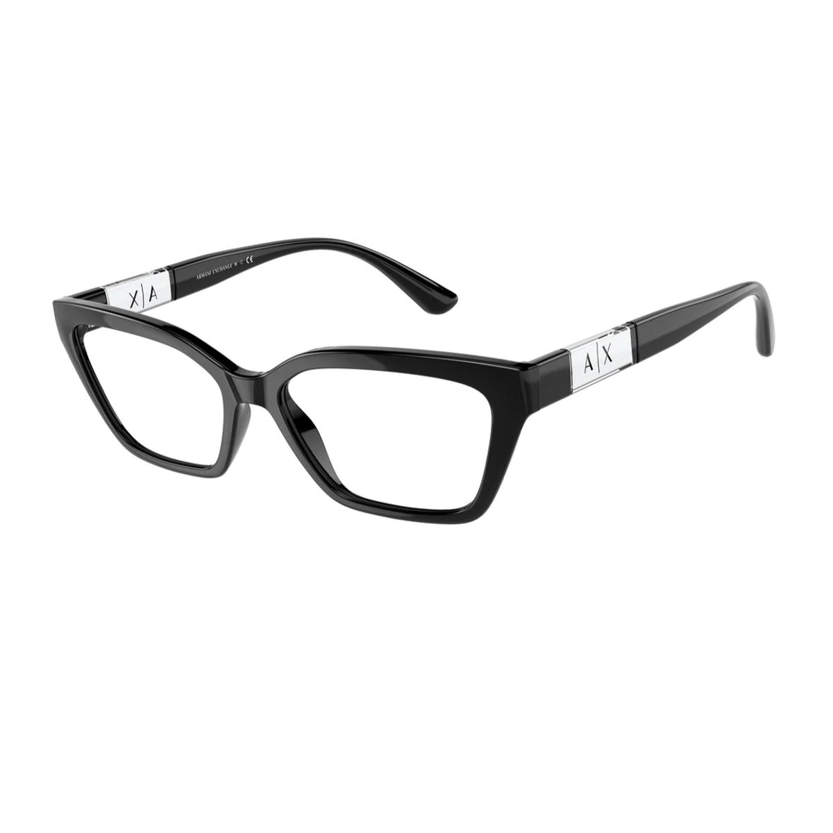 Armani Exchange Women&#39;s Sunglasses  Black Demo Lens Plastic Plastic  0AX3092 8158 54