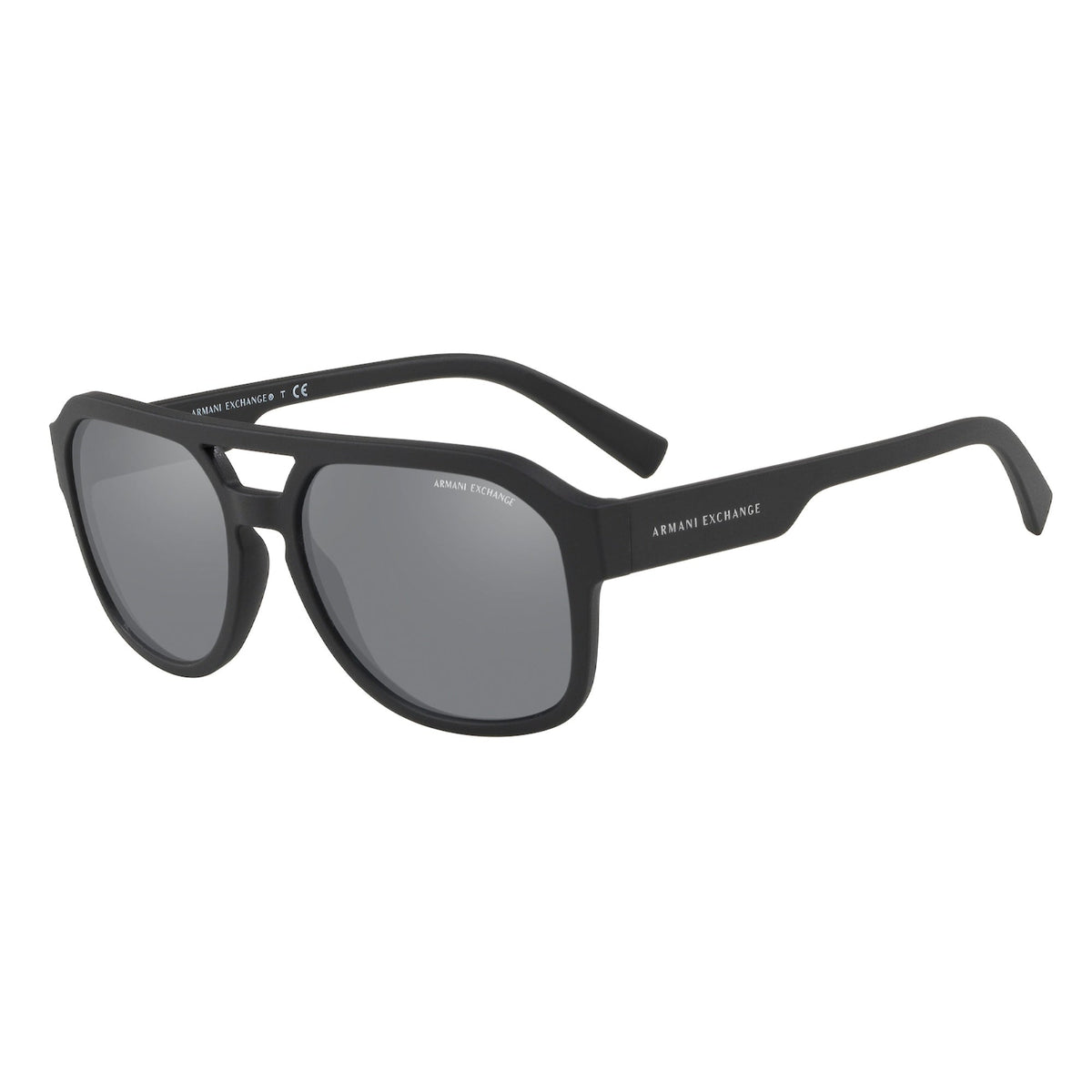 Armani Exchange Men&#39;s Sunglasses  Black Mirror Black Plastic Plastic  0AX4074S 80786G 57