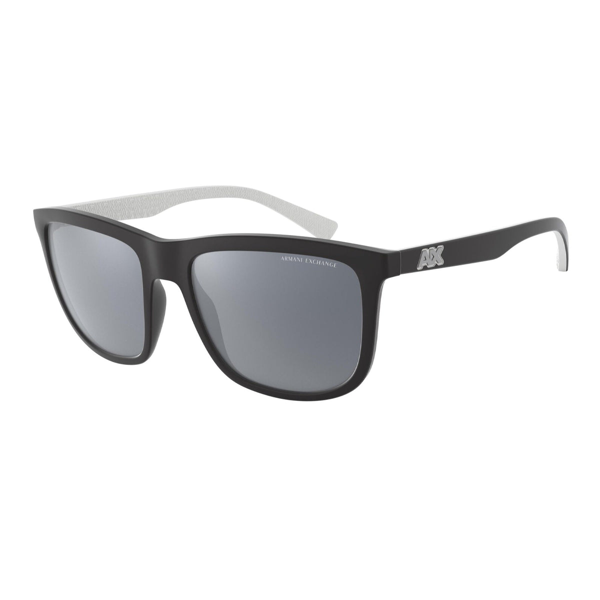 Armani Exchange Men&#39;s Sunglasses  Black Mirror Silver Polar Plastic Plastic  0AX4093S 8078Z3 56
