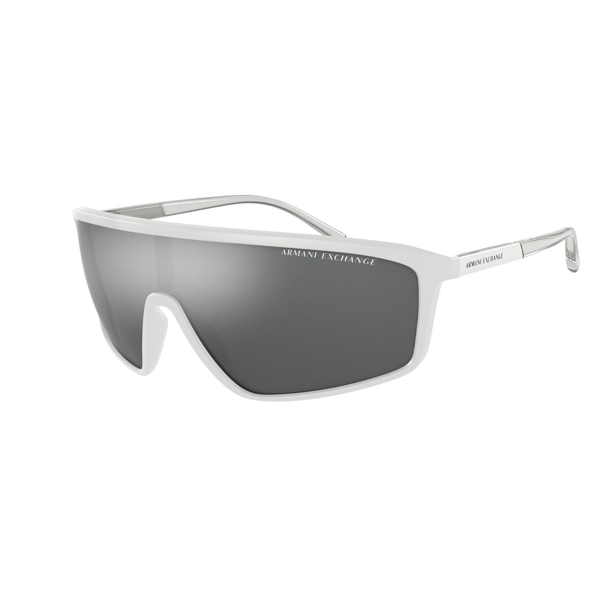 Armani Exchange Men's Sunglasses  White Grey Mirror Silver Plastic Plastic  0AX4119S 81566G 37