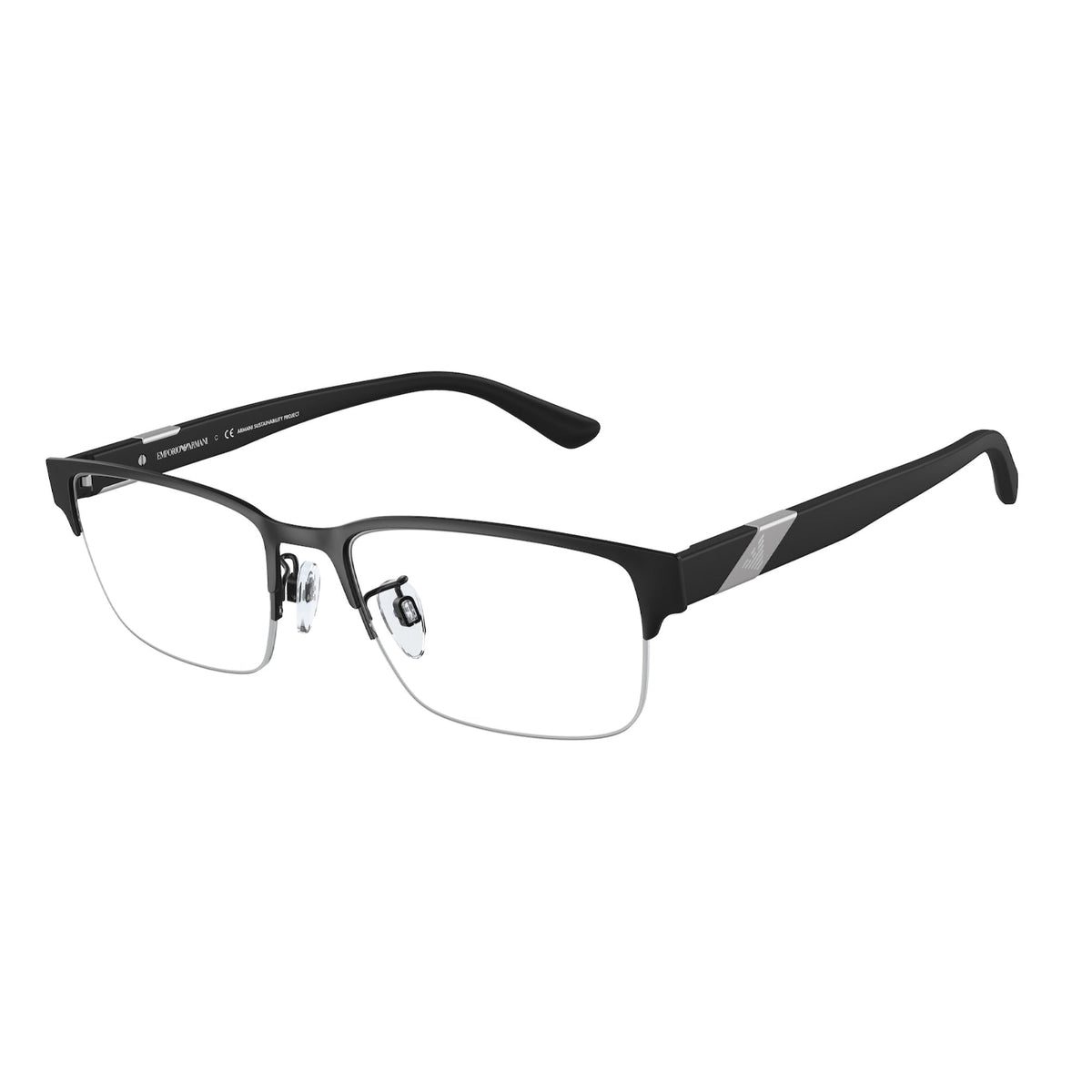Emporio Armani Men's Sunglasses  Black Demo Lens Metal Metal  0EA1129 3001 55