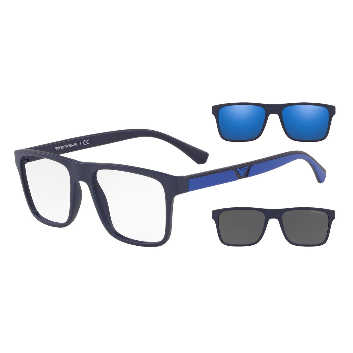 Emporio Armani Men's Sunglasses  Blue Clear Plastic Plastic  0EA4115 57591W 54