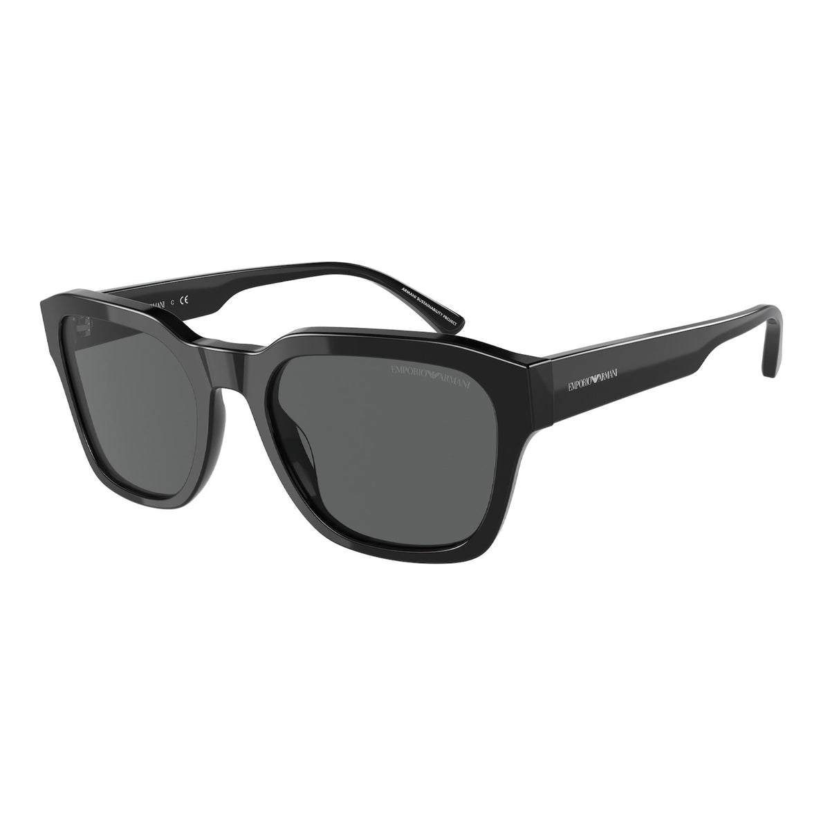 Emporio Armani Men's Sunglasses  Black Dark Grey Plastic Plastic  0EA4175 587587 55