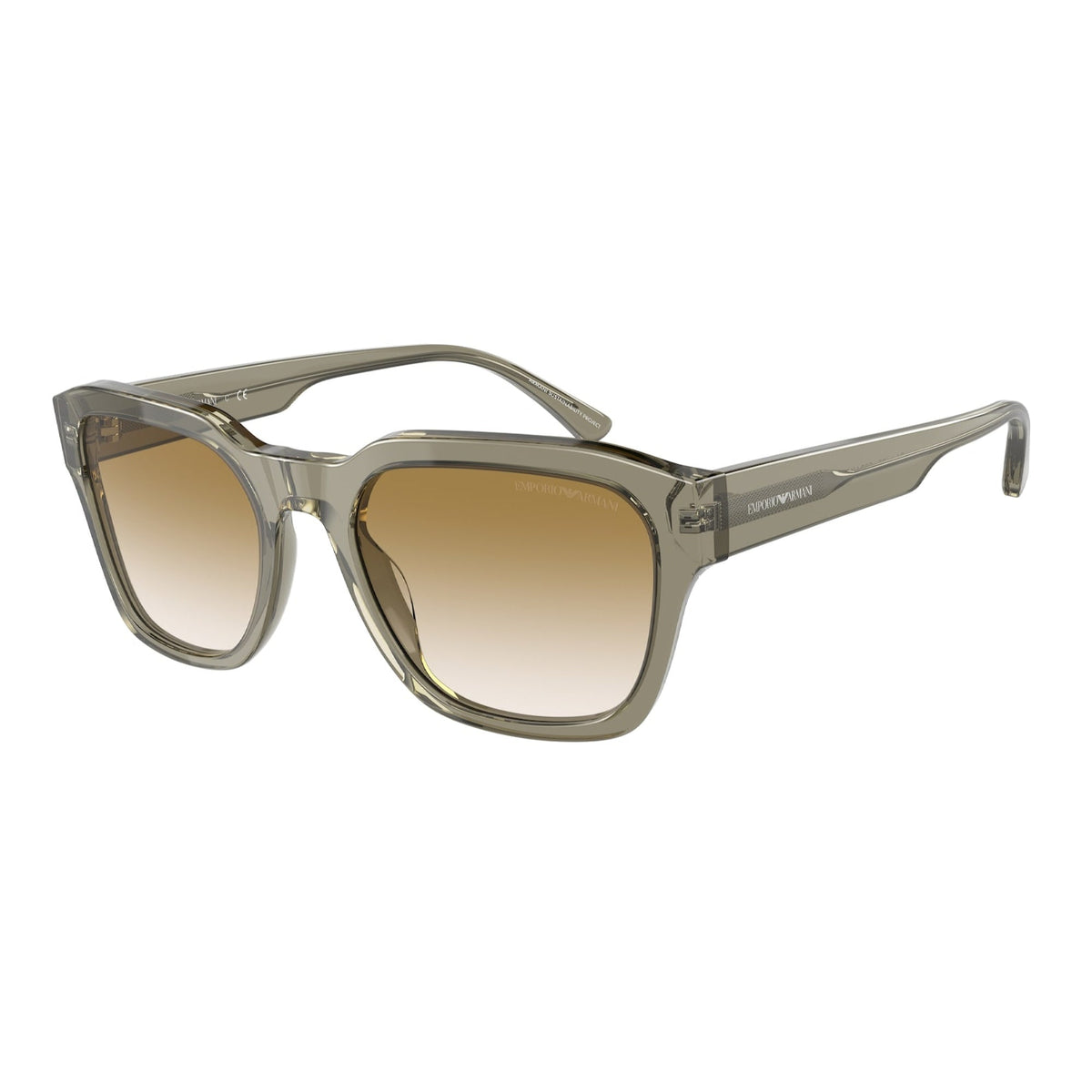 Emporio Armani Men&#39;s Sunglasses  Green Gradient Brown Plastic Plastic  0EA4175 588413 55