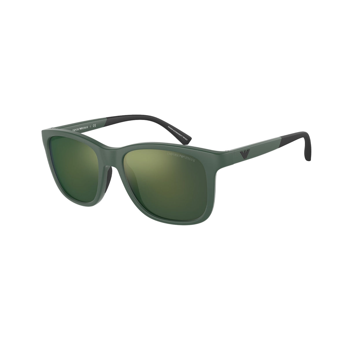 Emporio Armani Men's Sunglasses  Green Dark green Mirror Petrol Plastic Plastic  0EA4184 50586R 49
