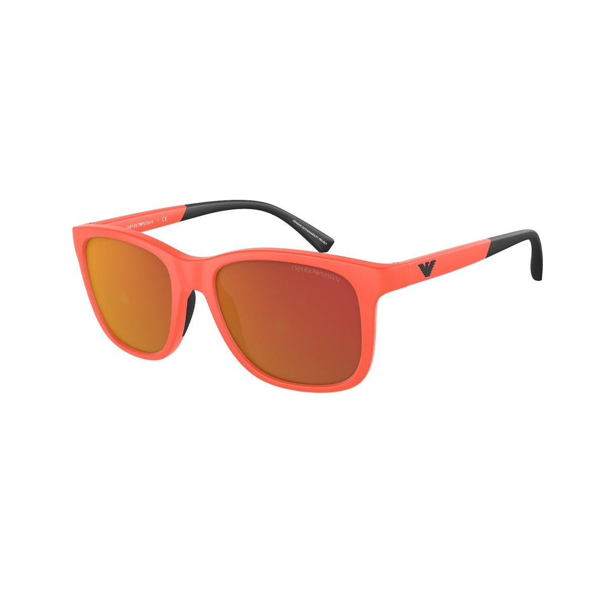 Emporio Armani Men's Sunglasses  Orange  Dark Violet Mirror Red Plastic Plastic  0EA4184 59326Q 49