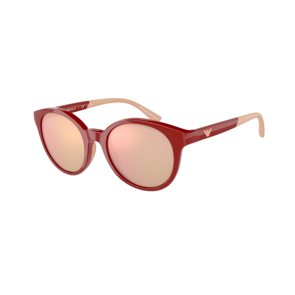 Emporio Armani Women's Sunglasses  Red Polar Mirror Rose Gold Plastic Plastic  0EA4185 5077N0 47