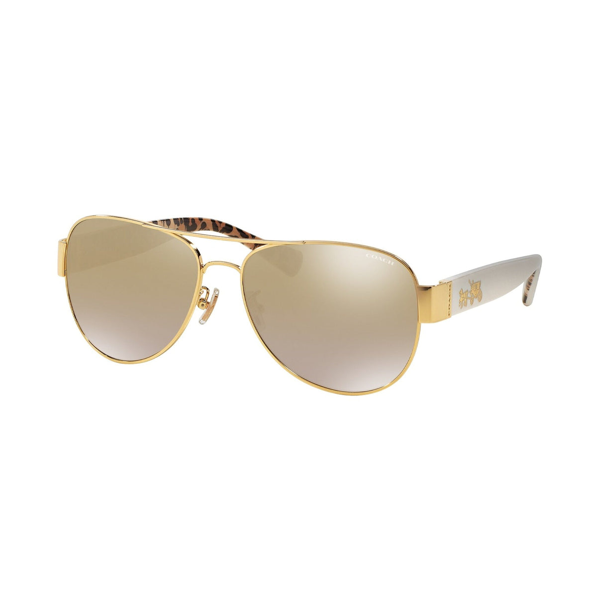 Coach Women's Sunglasses L138 Gold Grey Flash Gradient Metal Metal  0HC7059 92496E 58