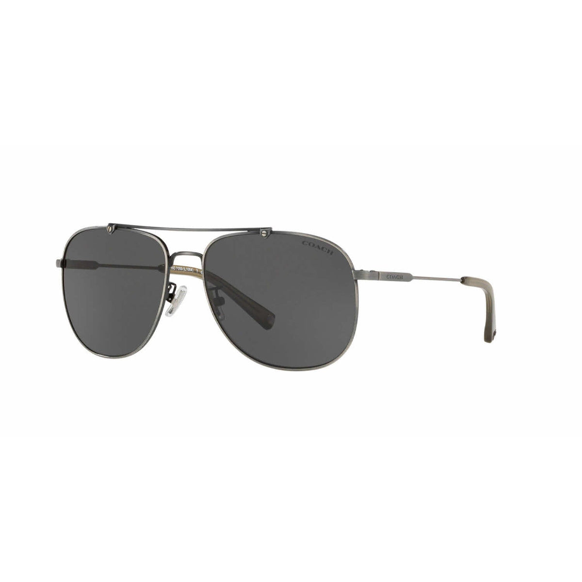Coach Men's Sunglasses L1054 Silver Dark Grey Lens Metal Metal  0HC7088 927487 57