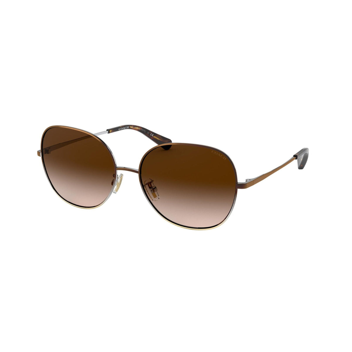 Coach Women's Sunglasses L1111 Brown Brown Rose Gradient Metal Metal  0HC7108 933913 57