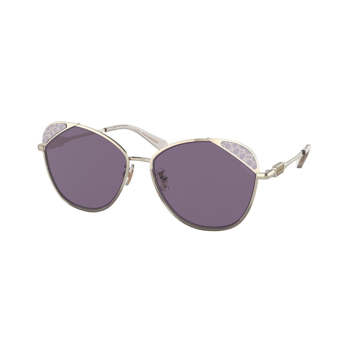 Coach Women's Sunglasses L1167 Gold Purple Metal Metal  0HC7119 93471A 59