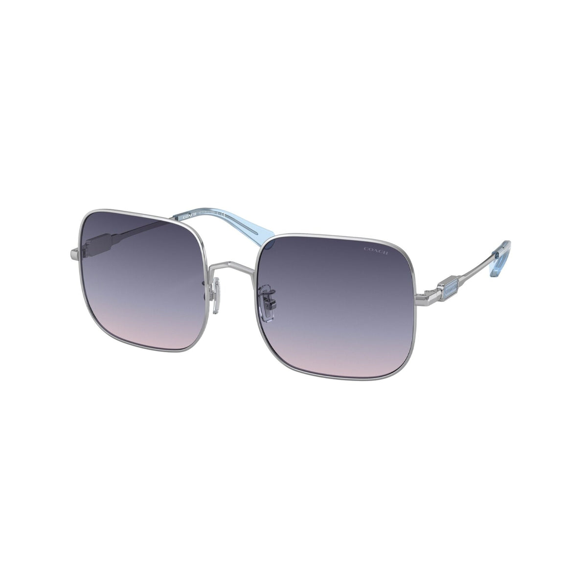 Coach Women's Sunglasses L1169 Silver Purple Blue Pink Gradient Metal Metal  0HC7120 93538H 55