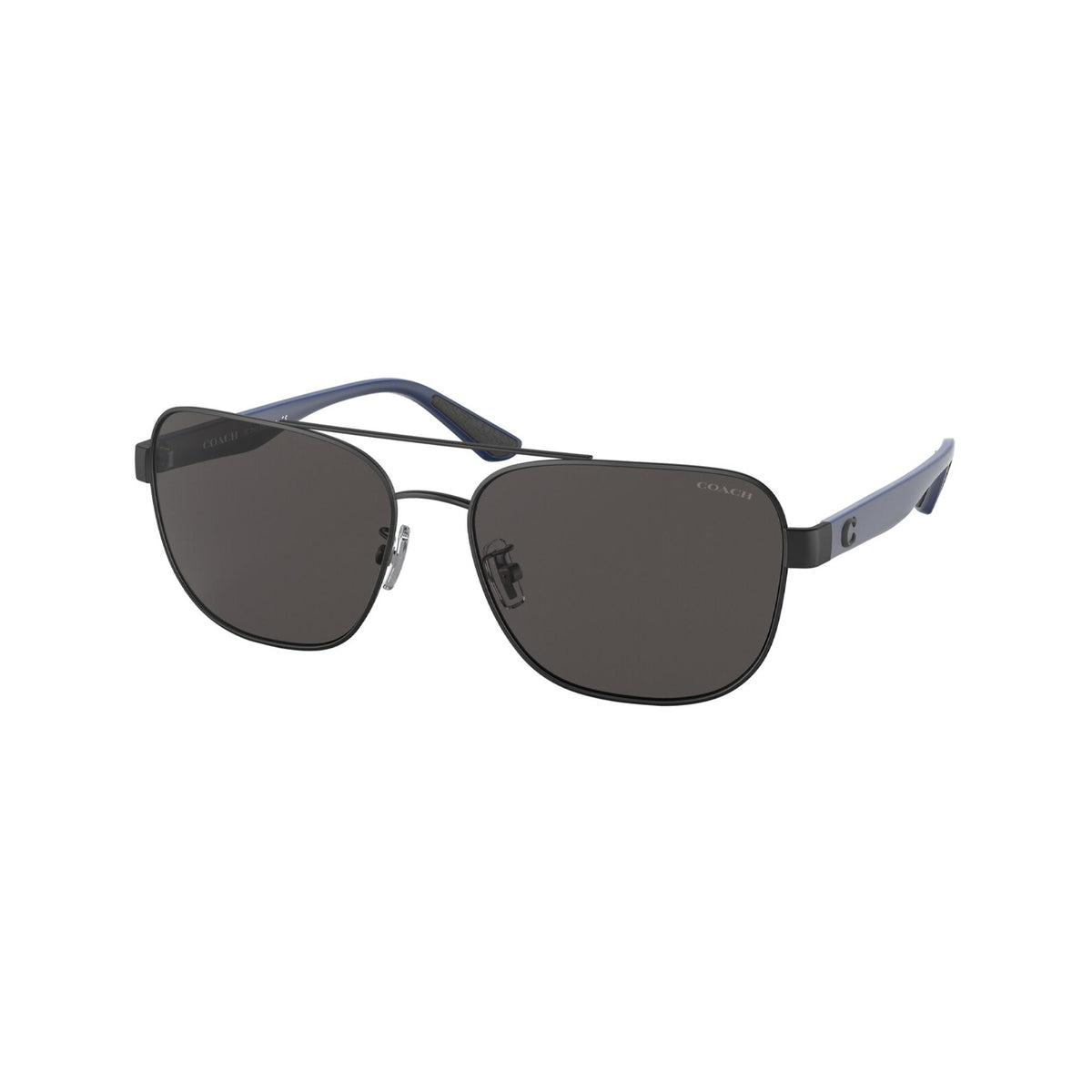 Coach Men's Sunglasses C2099 Gunmetal Dark Grey Solid Metal Metal  0HC7122 938187 58