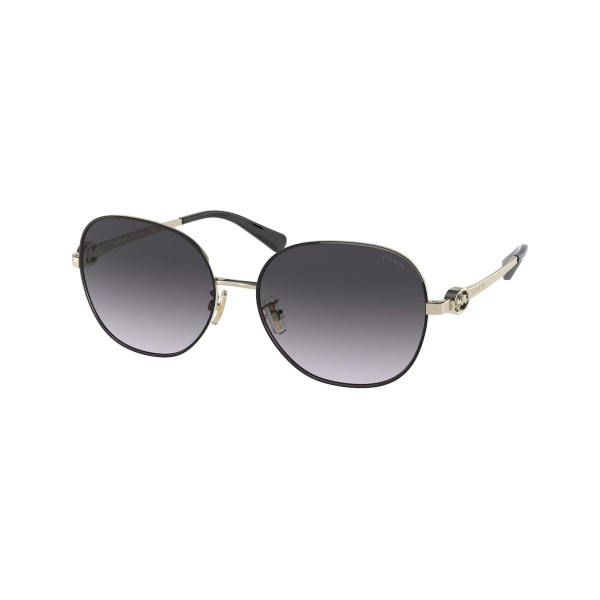 Coach Women's Sunglasses C3444 Gold Grey Gradient Metal Metal  0HC7123 93698G 57