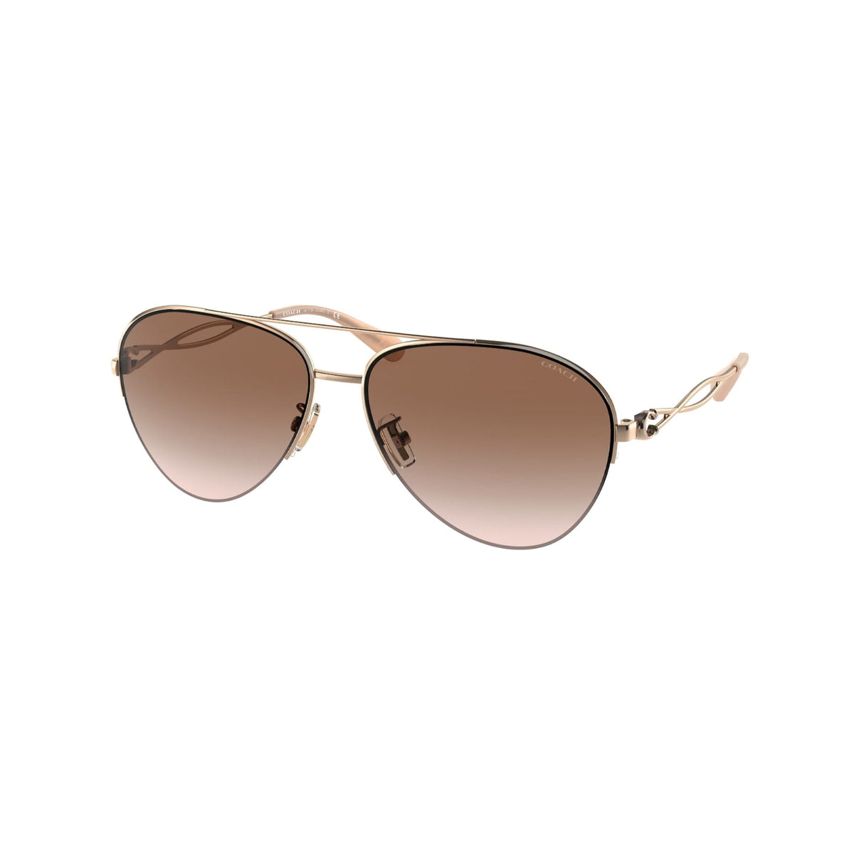 Coach Women's Sunglasses C3447 Pink Brown Pink Gradient Flash Metal Metal  0HC7124 933194 59