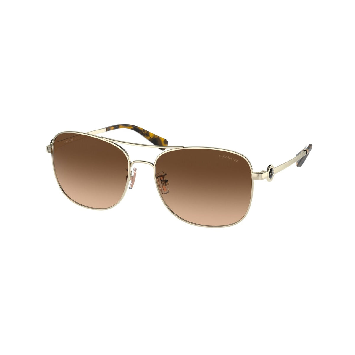 Coach Women's Sunglasses C6177 Gold Brown Gradient Metal Metal  0HC7127 900574 56